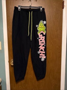 Black Grinch Graphic Jogger Pants